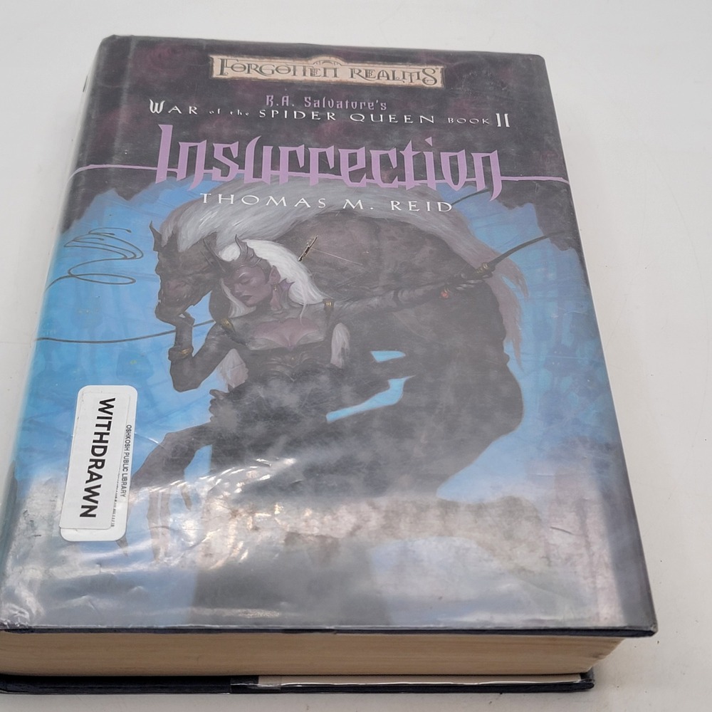 Thomas M. Reid Insurrection Hardcover 1st Printing War of the Spider Queen Fair